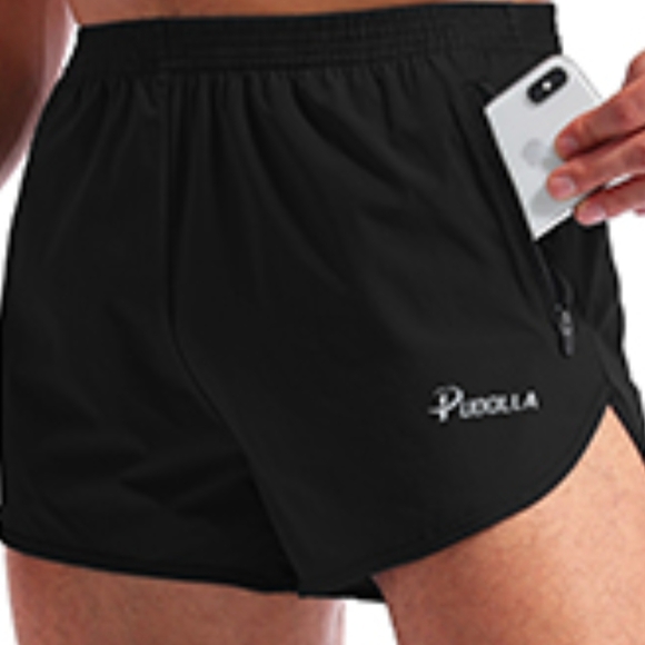 Pudolla 2 In 1 Black Running Quick Dry Shorts Inner Briefs XS Great Condition - Picture 1 of 7